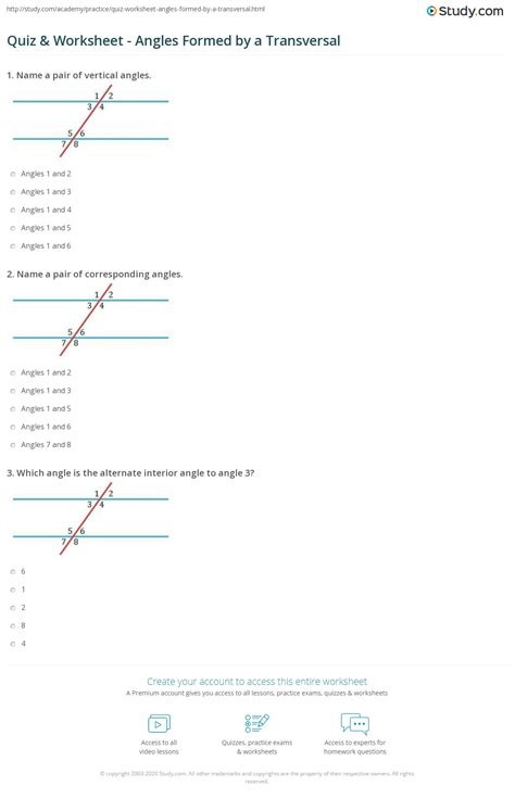 31 Angles Formed By Parallel Lines Worksheet Answers support worksheet