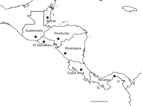 31 Central America Outline Map Maps Database Source
