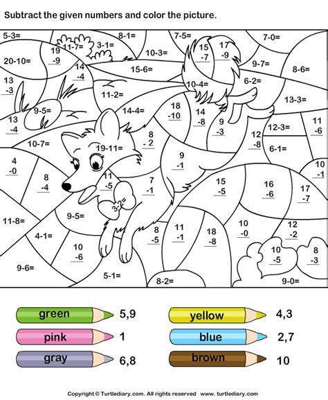 31 Subtraction Colour By Number Primary Resources Twinkl Colour By Numbers Ks1 - Colour By Numbers Ks1