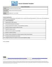 31-509-307 Course Schedule.docx - Course Schedule Template...