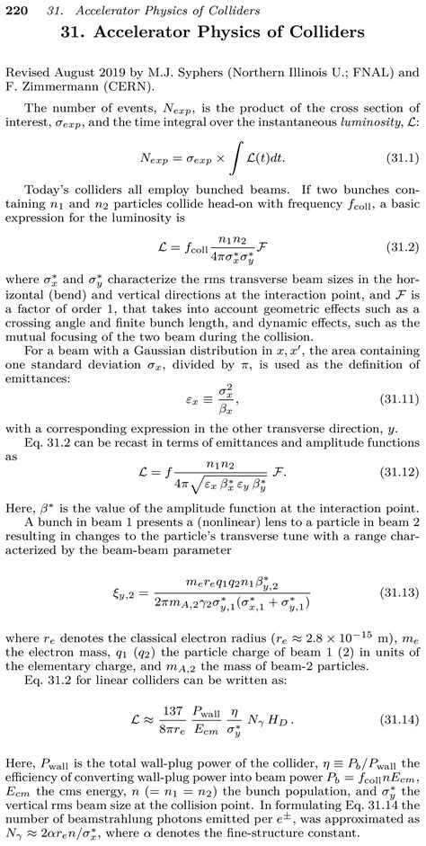 31. Accelerator Physics of Colliders - Particle Data Group - wintechmobiles.com
