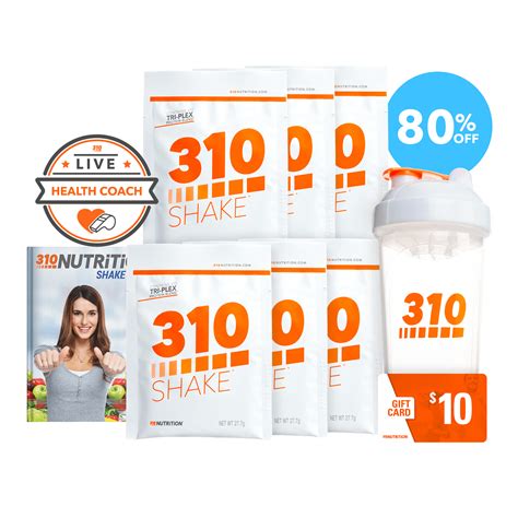 310 Shake Starter Kit; Shop All . Shake Boosters; Lemonade Mixes; Superfoods; Collagen; ... Start your 310 journey here... SHAKES. SHAKE BOOSTERS. LEMONADES. SUPERFOODS. Products ... View product. 310 Shaker Details It’s never been easier to mix up your 310 Shake and head out the door to work, the gym or anywhere else your day …. 