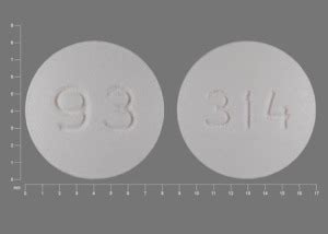 314 93 pill. It is a white rounded pill with 93 imprinted on one side and 314 on the other? J_9 Posts: 40,298, Reputation: 5646. Expert : Aug 25, 2006, 10:07 AM ... Not sure about the 314, but I have been prescribed Tylenol 3's and 4's before which have 93 on one side and a 3 or 4 on the other side. The 3's have 30mg of codeine and the 4's have 60mg. 