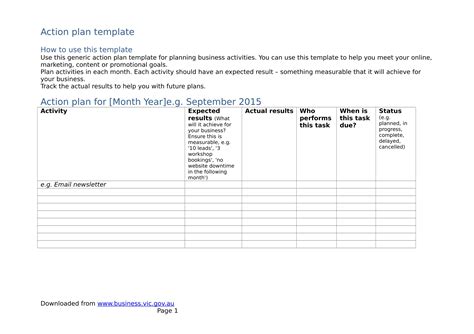 32+ Action Plan Examples MS Word Pages Google Docs PDF Examples