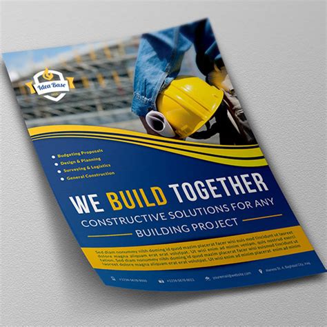 32+ Construction Flyer Templates Free Word PSD Designs