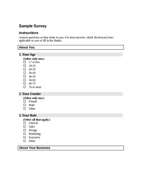 32+ Questionnaire Templates in Word Format