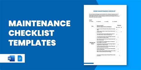 32 Maintenance Checklist Templates Word Pdf Google Docs Free Premium Templates