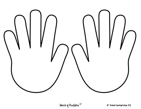 32 Hand Outline Printable Templates World Of Printables Left And Right Hand Template - Left And Right Hand Template
