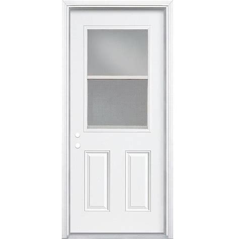32 x 74 exterior door. Experience the beauty and warmth of the shaker series 36 in. X 80 in. 1-panel fiberglass front door. The 1-panel shaker-style door provides a modern look for any entryway. The door comes prehung in fully weather-stripped jambs with adjustable sills for convenient installation. 