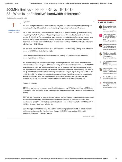 3200mhz ram timings.  The Math Calculator will evaluate your problem d...