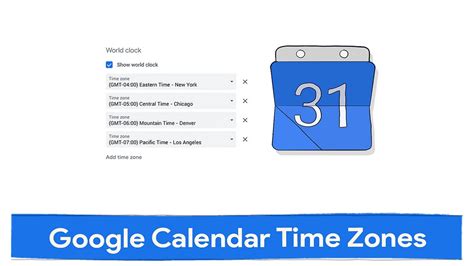 325 Google Calendar How To Add Time Zone Lists in the Sidebar by