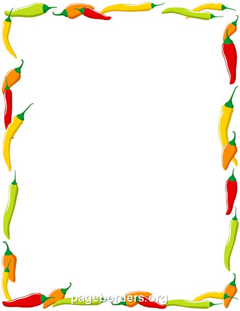 326 chili pepper clip art borders free Public domain vectors