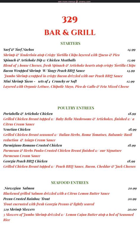 329 bar and grill menu hartwell ga. 392 E Franklin St. Hartwell, GA 30643. (706) 376-7070. Neighborhood: Hartwell. Bookmark Update Menus Edit Info Read Reviews Write Review. 