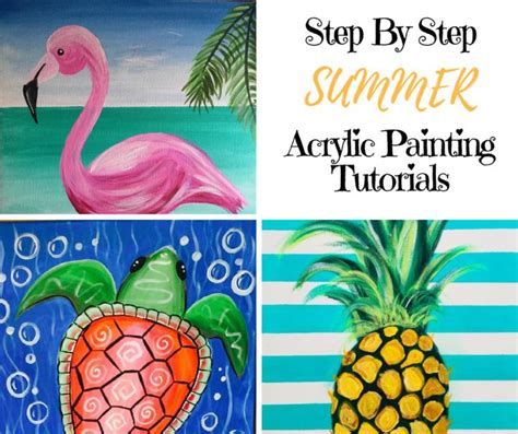 33 DIY Summer Painting Ideas painting, summer painting, canvas art