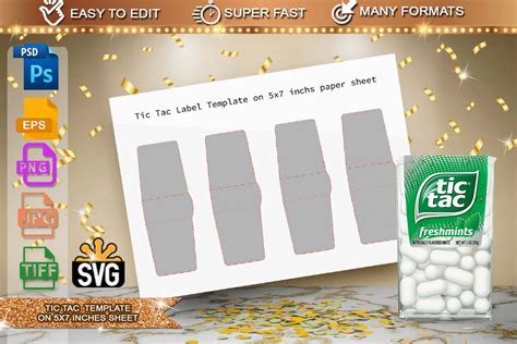 33 Free Printable Tic Tac Label Template Labels Database 2020