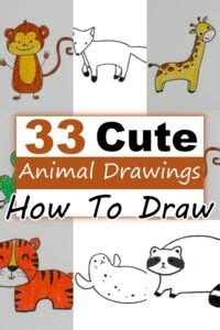 33 Cute Animal Drawing Ideas Diyscraftsy Cute Science Drawings - Cute Science Drawings
