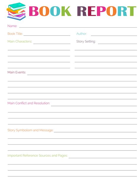 33 Free Book Report Forms And Templates For Book Report First Grade - Book Report First Grade