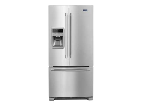 33 inch wide refrigerator with water and ice dispenser. Color: Stainless Steel. Dimensions: 32.8" W x 34.5" D x 66.4" H. Depth Type: Standard-Depth. Ice Maker: Sold Separately. Dispenser Type: None. Find My Store. for pricing and availability. GE. Counter-depth 18.6-cu ft French Door Refrigerator with Ice Maker and water dispenser (Stainless Steel) ENERGY STAR. 