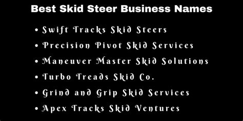 330 Best Skid Steer Business Names Ideas - HypeFu