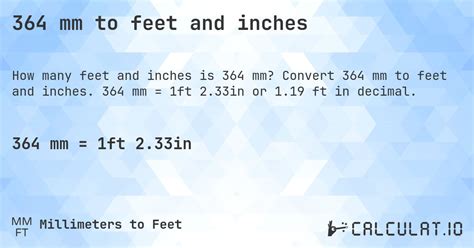 33in In Feet