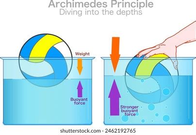 34,224 Archimedes Principle Diving Into The Depths Ball Volleyball In ... - wintechmobiles.com