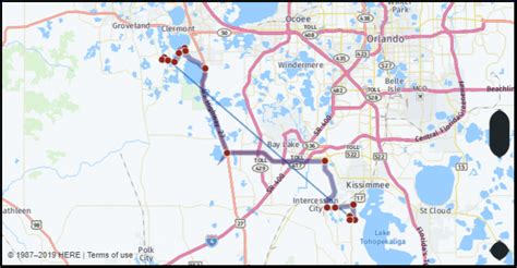 34 Mi - Distance from Clermont to Disney Springs