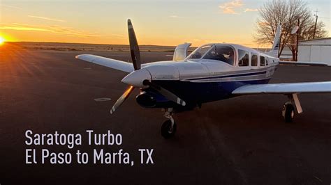 34 Mins - Total Flight Time from Marfa to El Paso