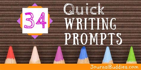 34 Quick Writing Prompts Journalbuddies Com Quick Writing Activity - Quick Writing Activity