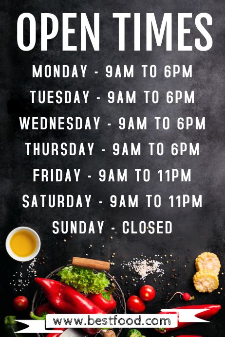 340,000+ Opening Hours Poster Templates - Pikbest