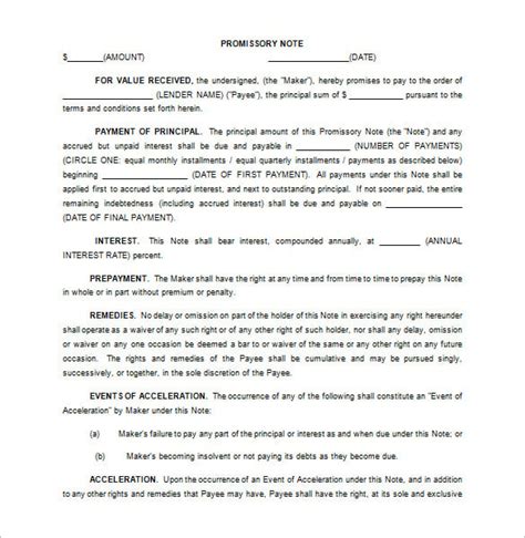 35+ Promissory Note Templates DOC, PDF