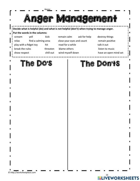 35 Anger Worksheet For Youth support worksheet