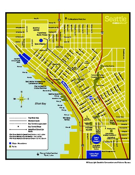 35 Downtown Seattle Street Map Maps Database Source