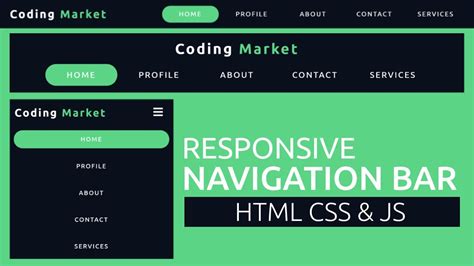 35 Responsive Navigation Bar Tutorial Html Css Javascript Modern