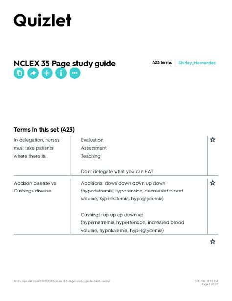 35 Page Nclex Study Guide