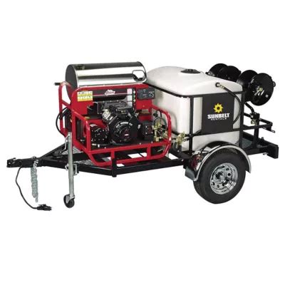 3500 PSI Hot Water Dual Fuel 250 Gal Towable Pressure Washer