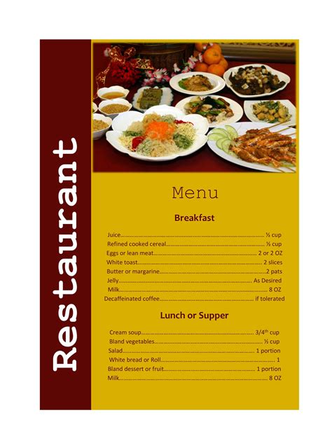 36+ Free Menu Templates Free Sample, Example Format Download! Free & Premium Templates