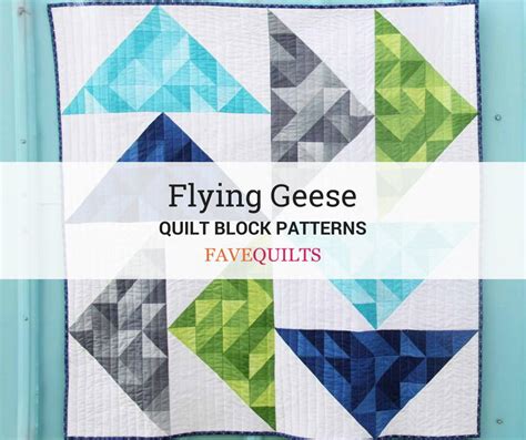 36 Free Flying Geese Quilt Block Patterns