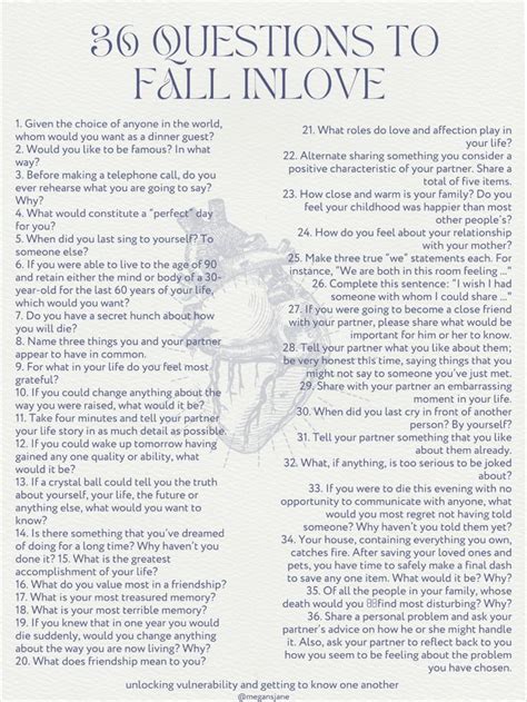 36 Questions to Fall in Love Deep conversation topics, Fun questions