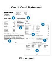 36 Understanding A Credit Card Statement Worksheet Answers Worksheet Source 2021