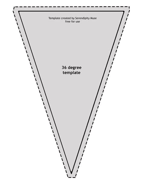 36 degree triangle template for making 10segment circles and 5segment