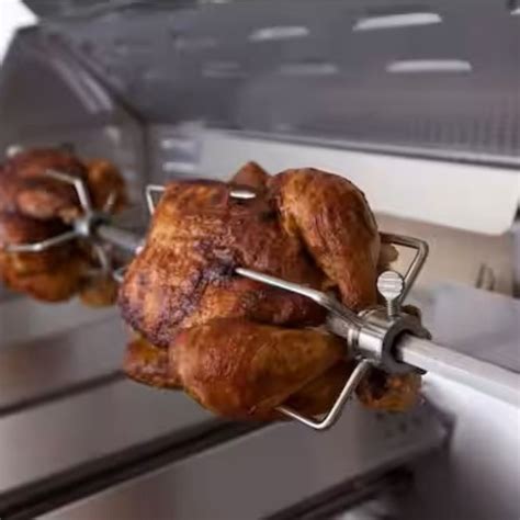 36 in. Stainless Steel Rotisserie Grilling Kit with Motor