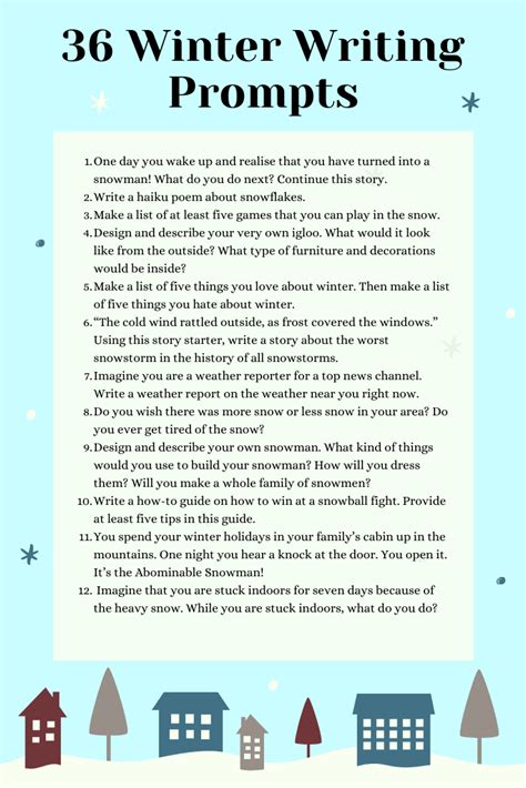 36 Winter Writing Prompts For Kids Imagine Forest Winter Writing Prompts Elementary - Winter Writing Prompts Elementary