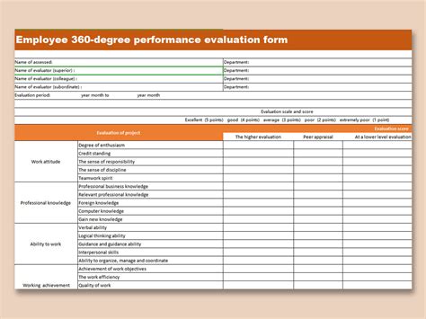 360 Feedback Template Excel