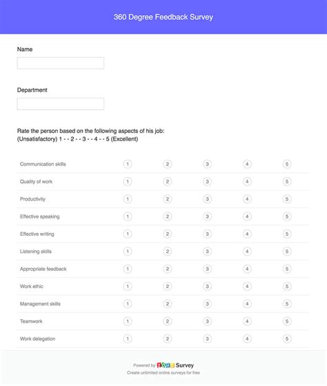 360 Degree Feedback Questionnaire
