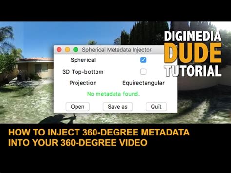 360 metadata injector online.  Spatial Media injector. This is easily lost when editing...