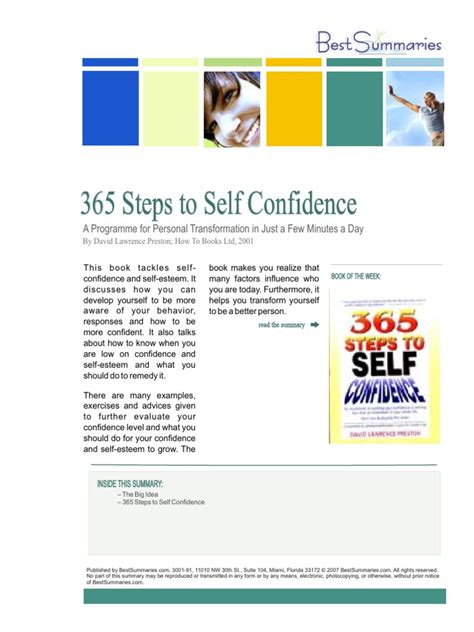365 steps to self confidence