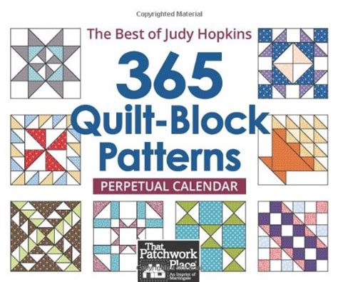 Read Online 365 Quiltblock Patterns Perpetual Calendar The Best Of Judy Hopkins By Judy Hopkins