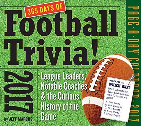 Download 365 Days Of Football Trivia Page A Day Calendar 2017 