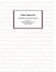 Read Online 365 Table Topics Questions District 8 Toastmasters 