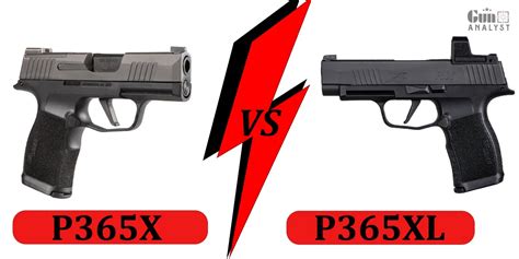 365x vs 365xl. Sig Sauer P365 XL vs Sig Sauer P320 X-Carry. Sig Sauer P365 XL. Striker-Fired Subcompact Pistol Chambered in 9mm Luger . Check Price . vs. Sig Sauer P320 X-Carry. 
